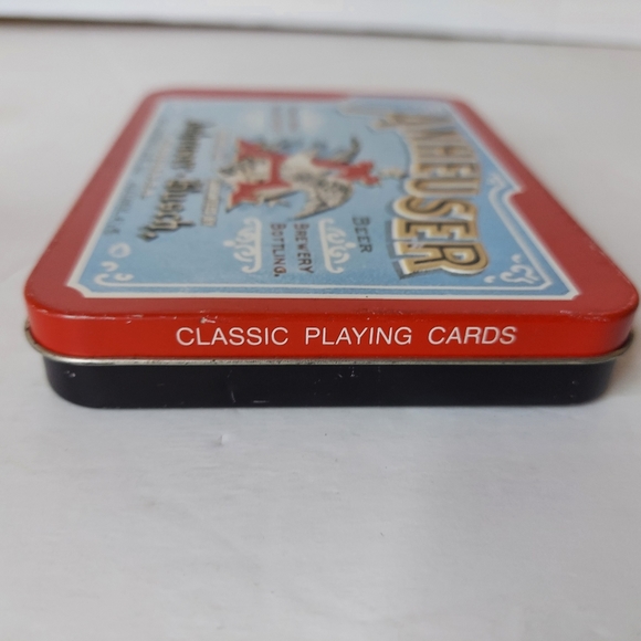 Anheuser Busch Budweiser Budweiser Girl 2-Decks Playing Cards in Tin Box 1991 - Picture 5 of 8